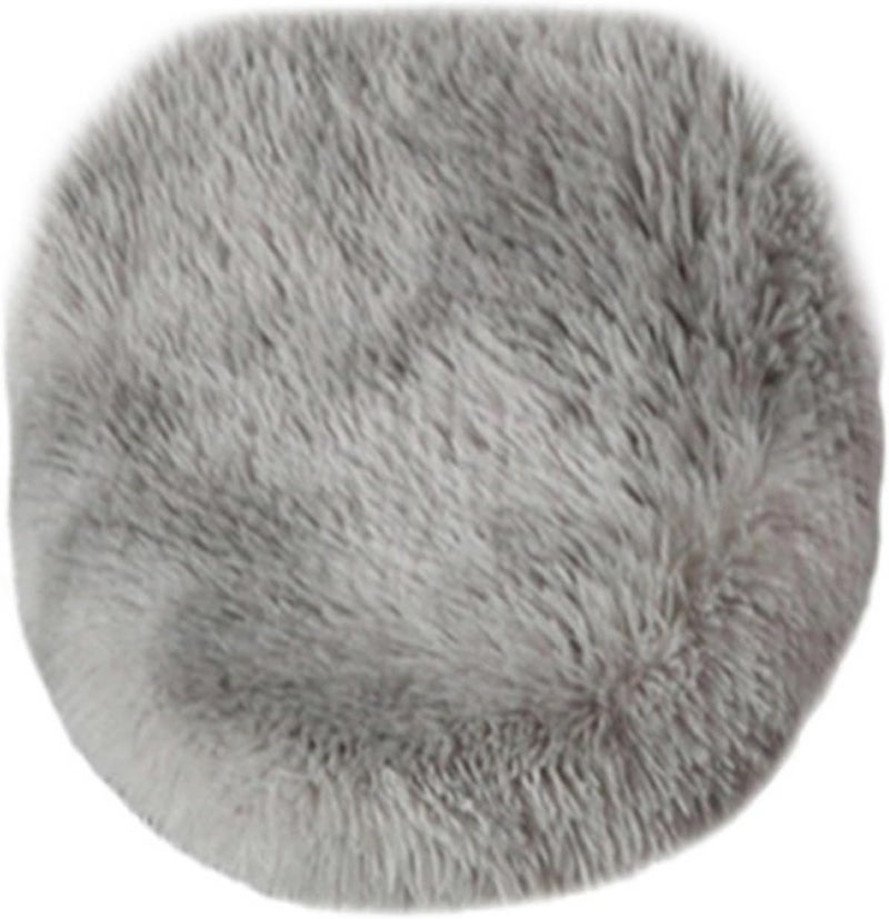 Insun Soft Fluffy Toilet Seat Cover, Washable Absorbent Lid Cover, Adjustable Non Slip Backing for Most Bathroom Toilet Lids Tie-Dyed Light Grey 17.7" x 19.7" - Image 2